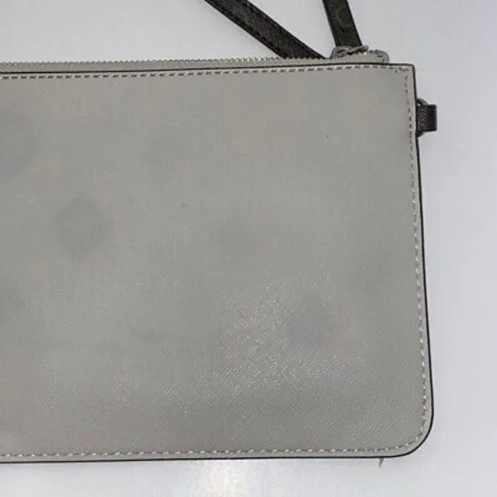 Guess Los Angeles Women's Gray Black‎ Monogram Trim Slim Wristlet